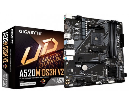 Gigabyte A520M DS3H V2 (rev. 1.0) Zócalo AM4 micro ATX (Espera 4 dias)